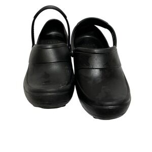 Crocs Mercy Black Slip Resistant Work Clog Shoes Women 9 hippie lagenlook